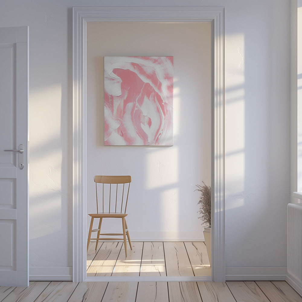 Harmonische Mischung aus Rosa- und Weißtönen | Leinwand