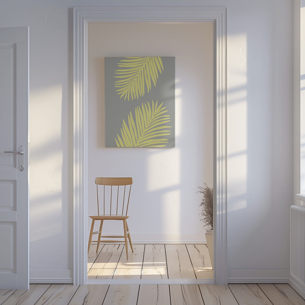 PALM LEAF 01 YELLOW | Canvas