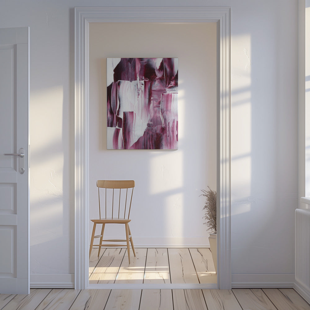 Crimson Brushstrokes | Canvas