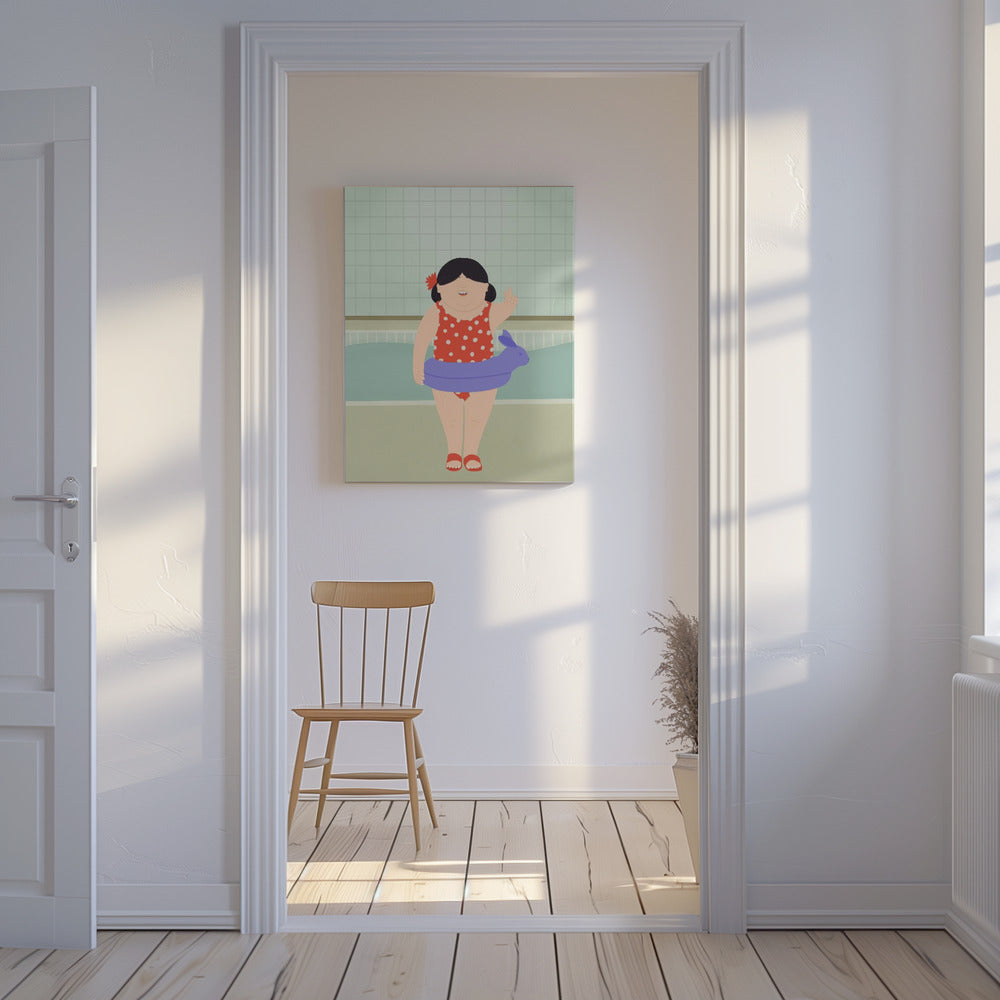 Schwimmunterricht | Leinwand