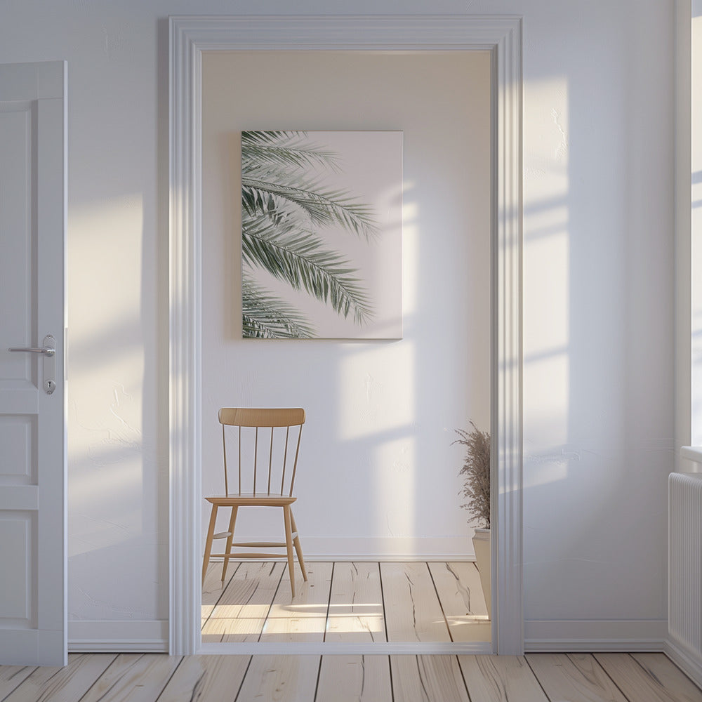 Blush Palm Leaves | Canvas