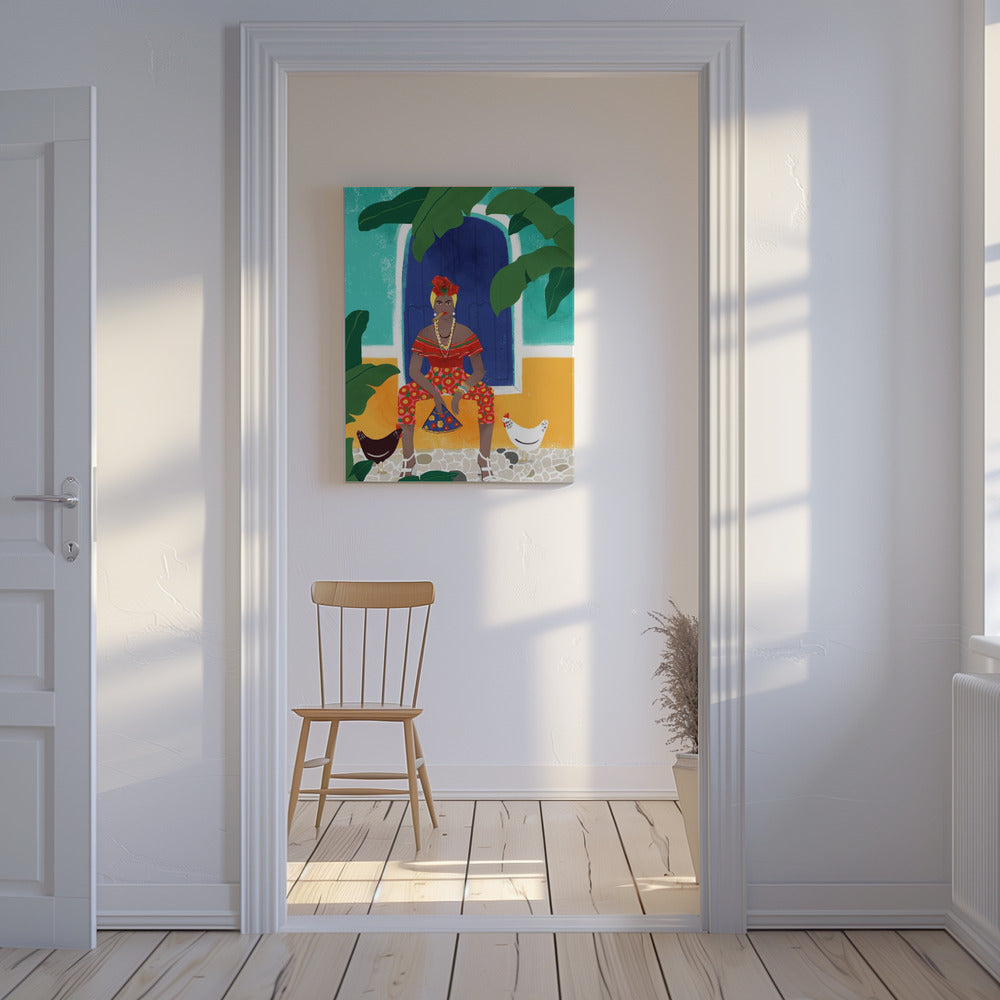 Frau mit Zigarette | Leinwand