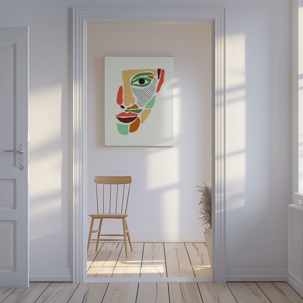 Farbe Abstrakte Gesichter #2 | Leinwand