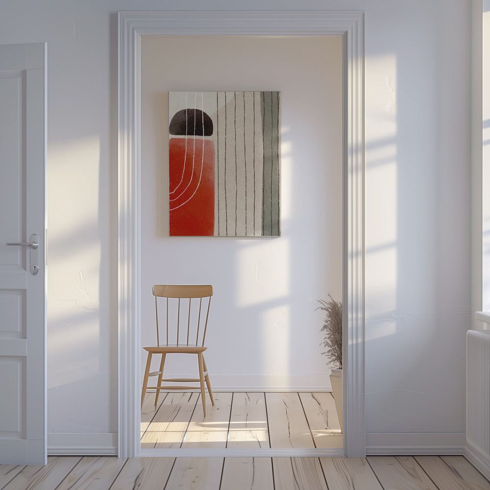 Orange Minimal Shapes #3 | Leinwand