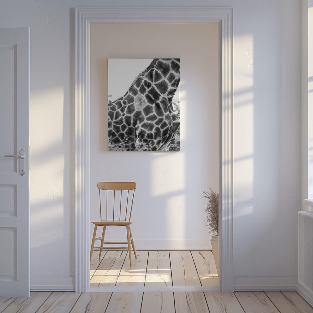 Komplizierte Muster der Haut einer Giraffe | Leinwand