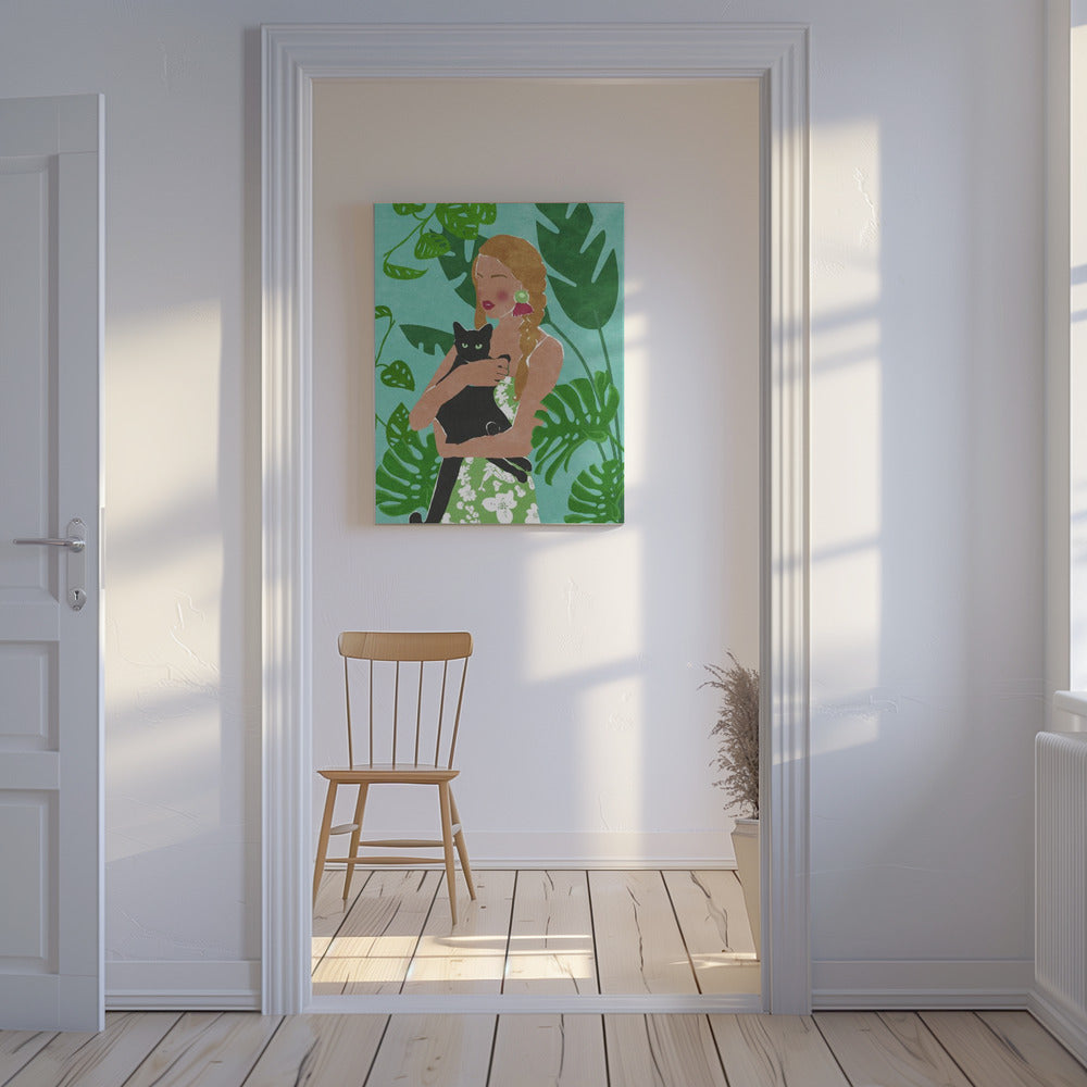 Katzenliebhaber | Leinwand