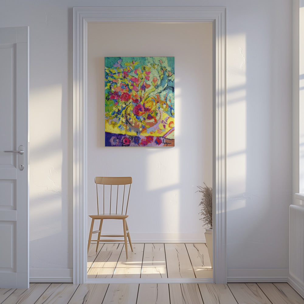Strahlende florale Harmonie | Leinwand