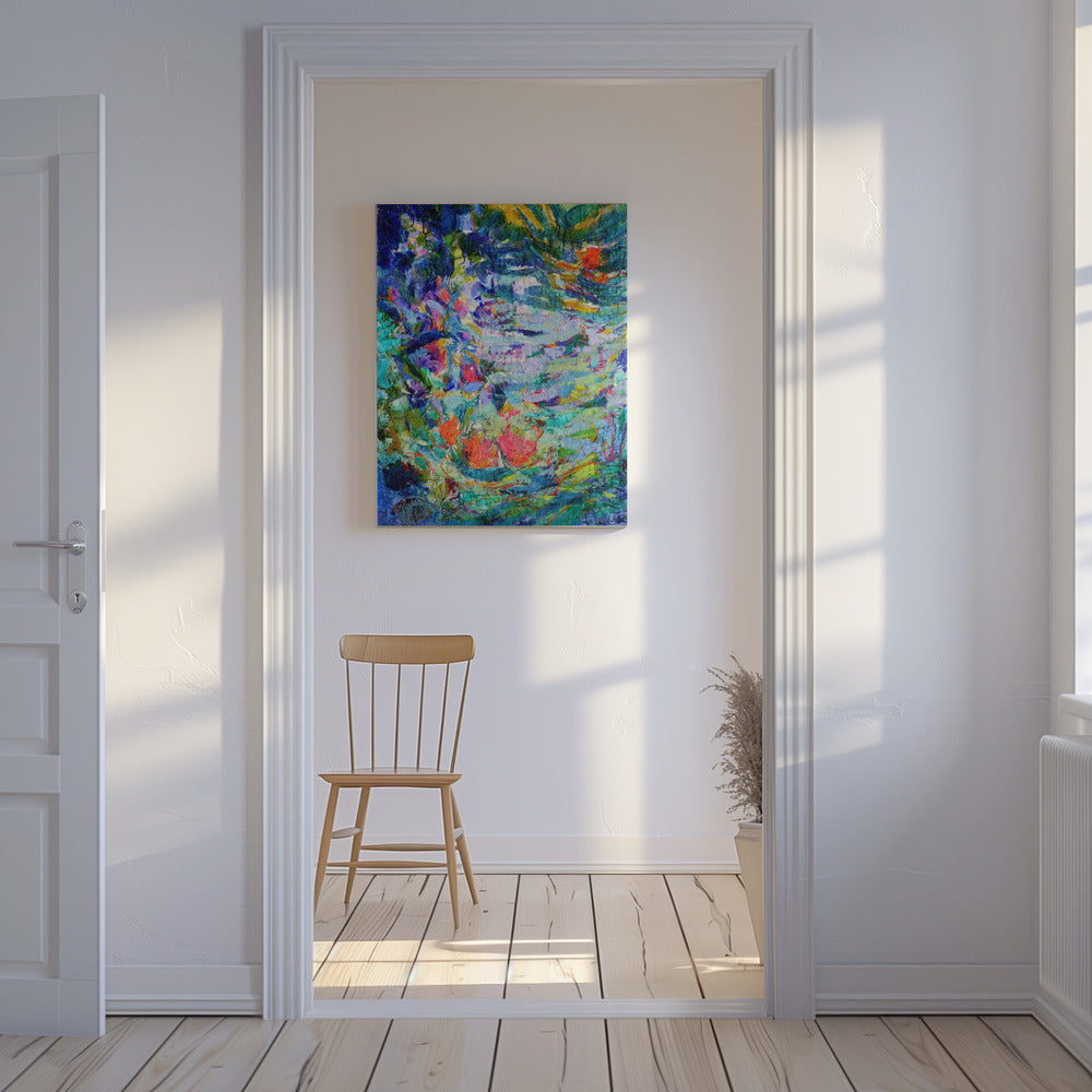 Leuchtende Blütenkaskade | Leinwand
