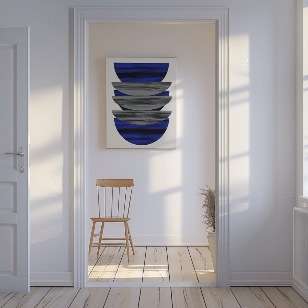 Scandinavian In Blue and Black | Canvas