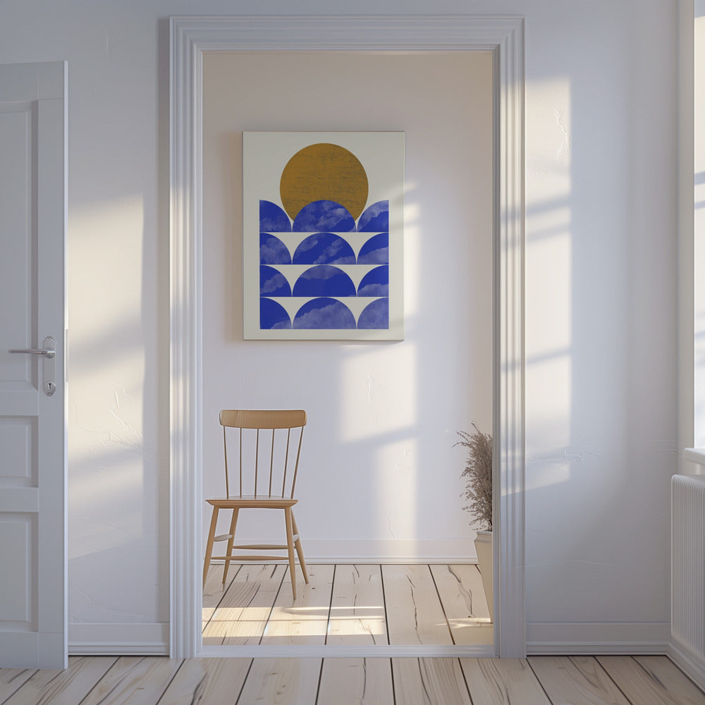Geometrical Sunset Composition | Canvas