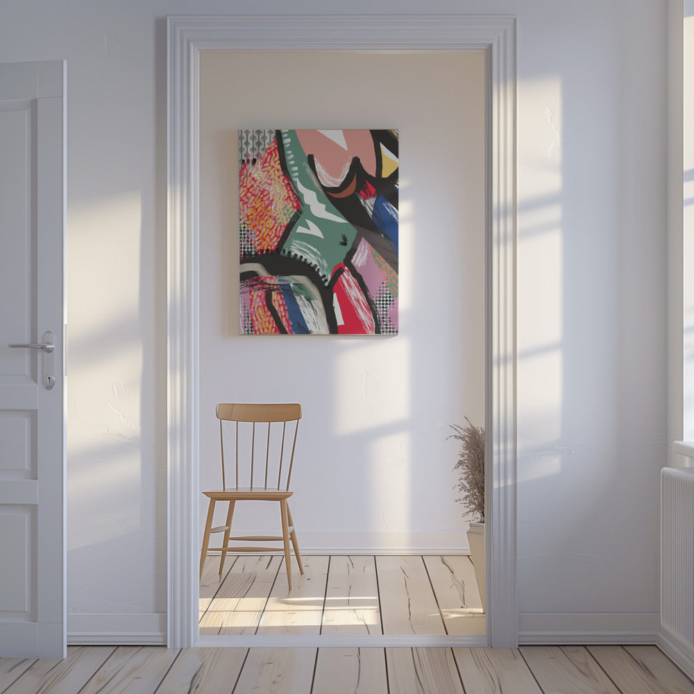 Lebendiges, farbenfrohes Abstraktes | Leinwand