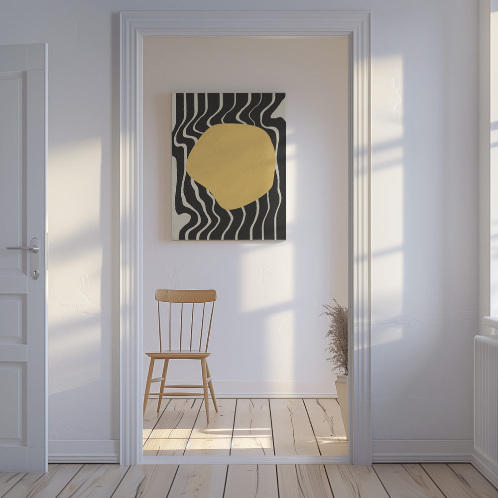 Goldene Wellenharmonie | Leinwand