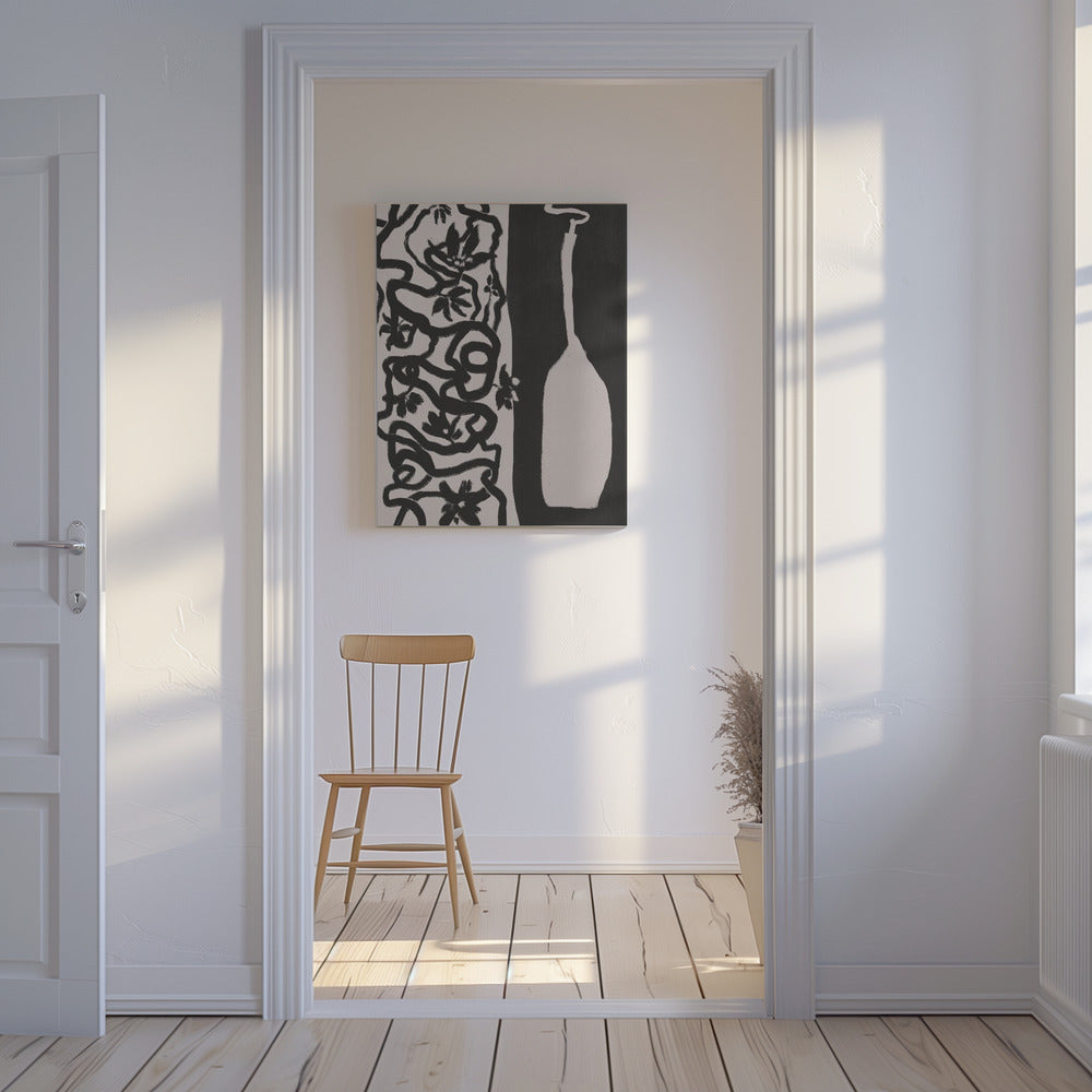 Weinrebe und Vase | Leinwand