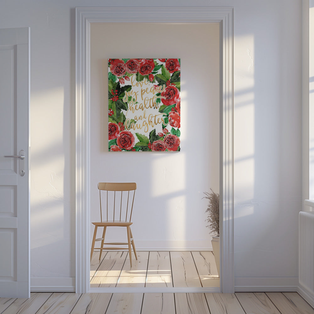 Beste Wünsche Urlaub rote Rosen | Leinwand