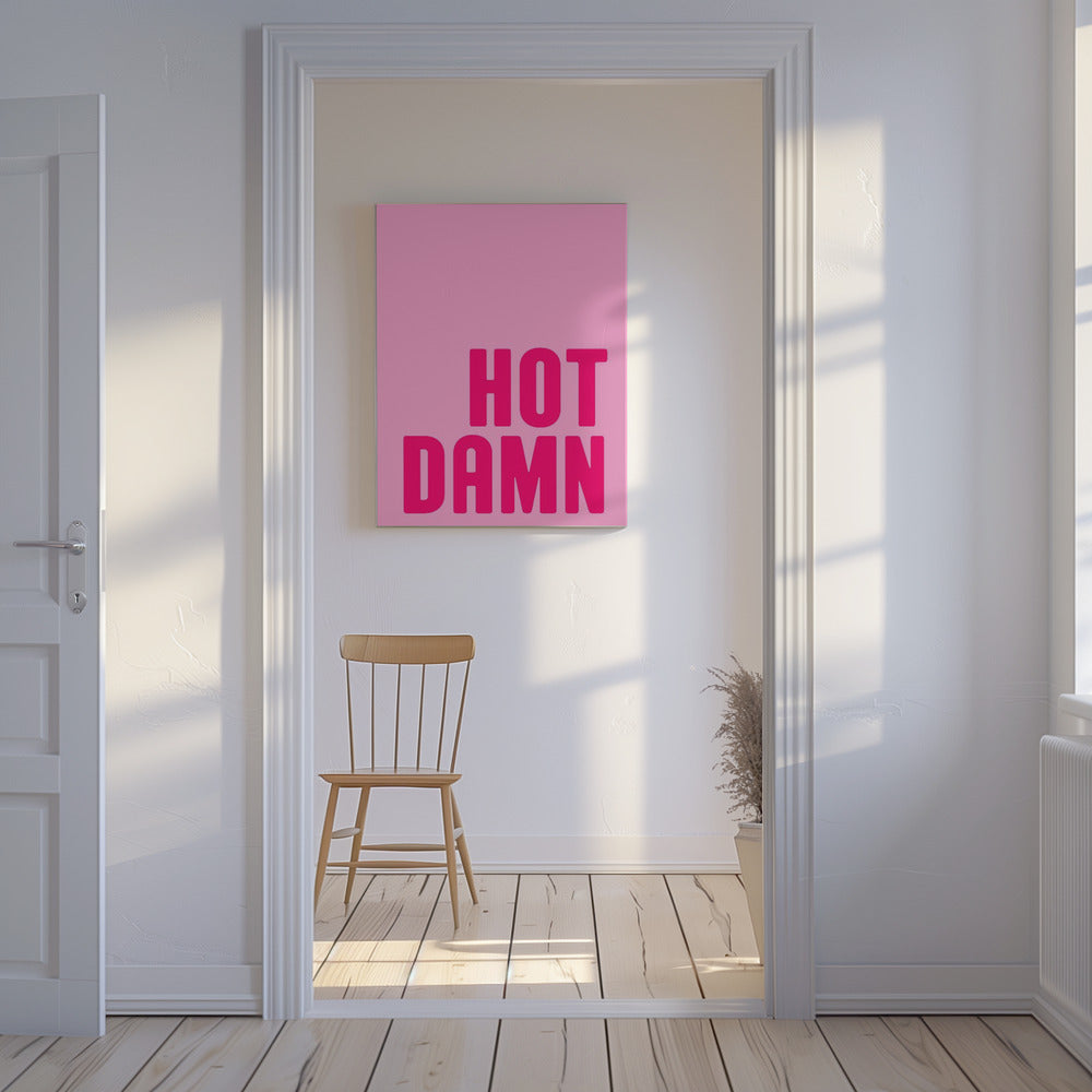 Ausrufezeichen in kräftigem Pink | Leinwand