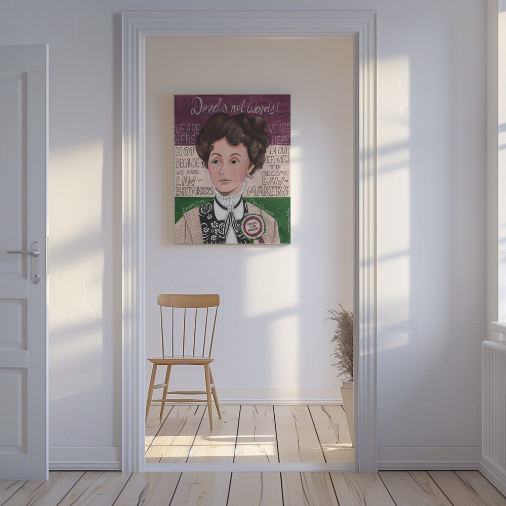 Frauenporträt, Emmeline Pankhurst | Leinwand