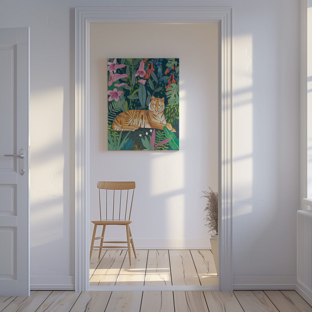 Tiger im Dschungel | Leinwand