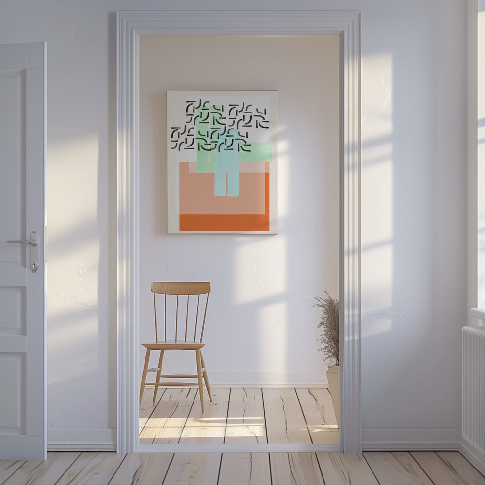 Pastellmuster-Collage 2 | Leinwand