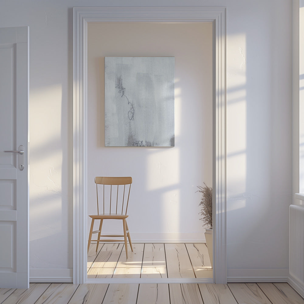 Echoes in White and Graphite | Canvas