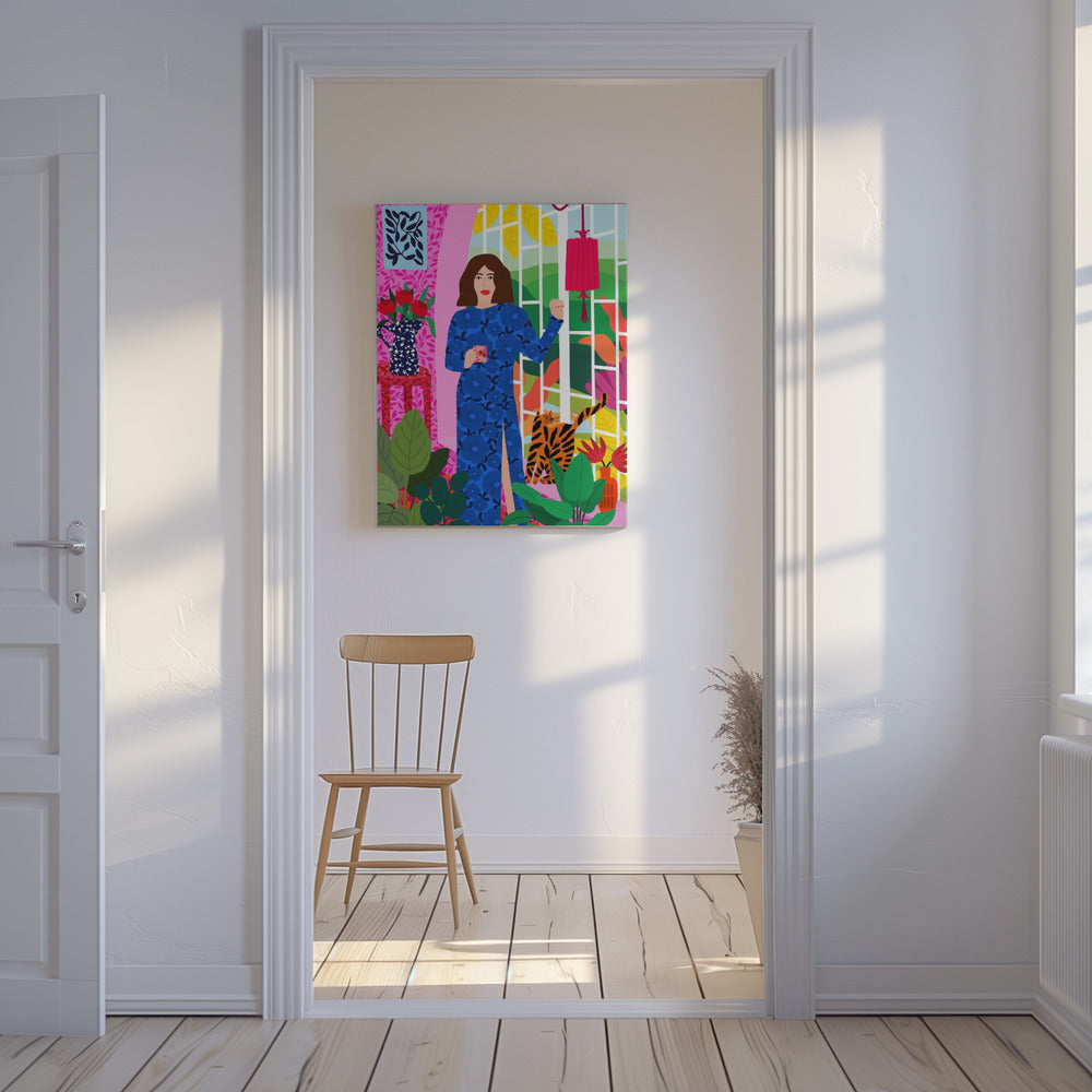 Meinen Morgentee holen | Leinwand