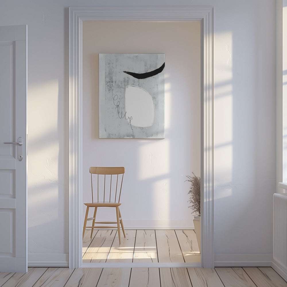 Minimalistisches Design mit Grautönen | Leinwand