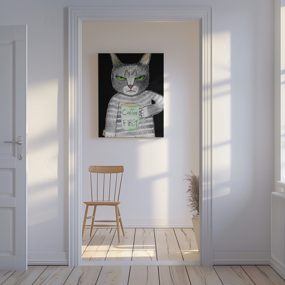 Kaffeekatze | Leinwand