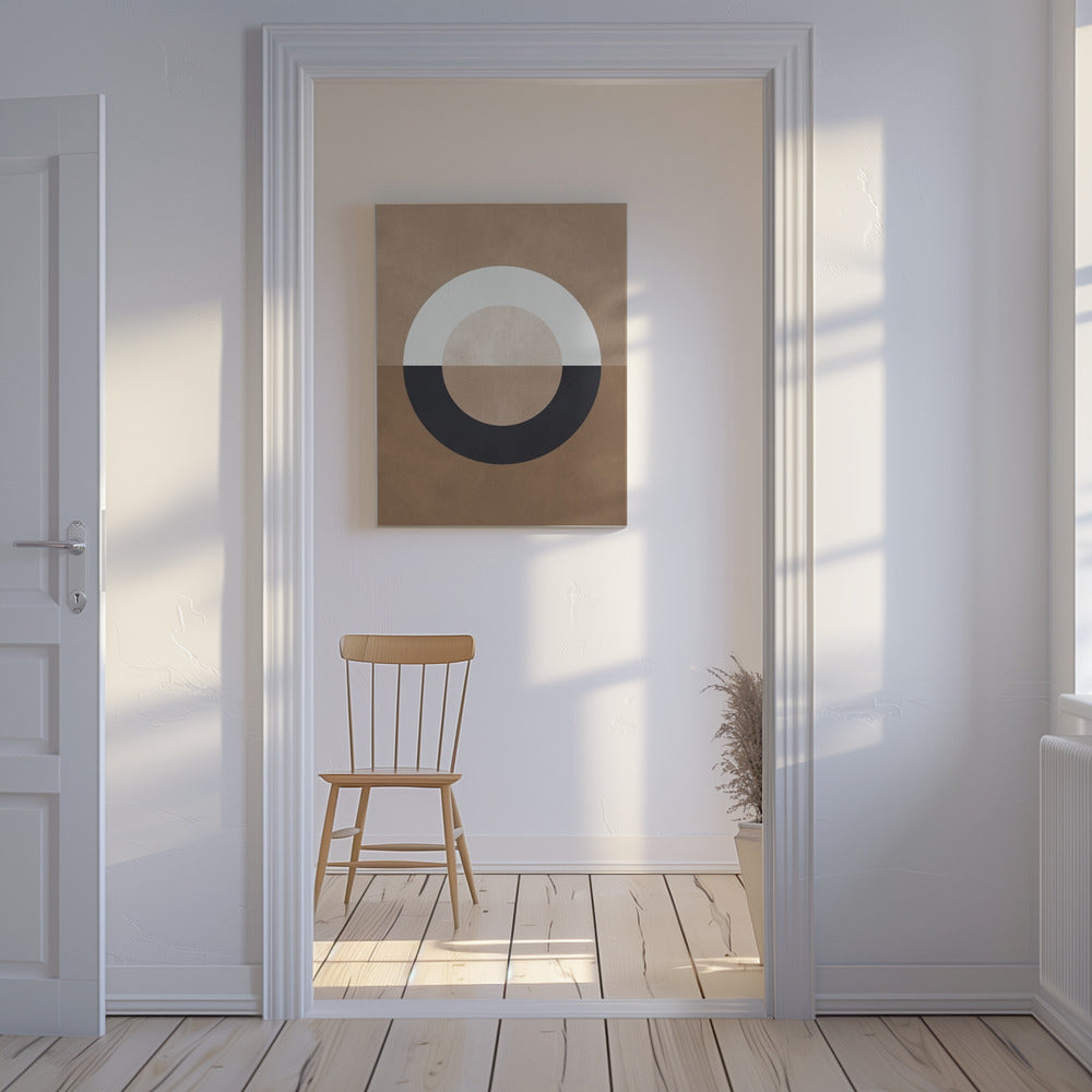 Braune Geometrie 8 | Leinwand
