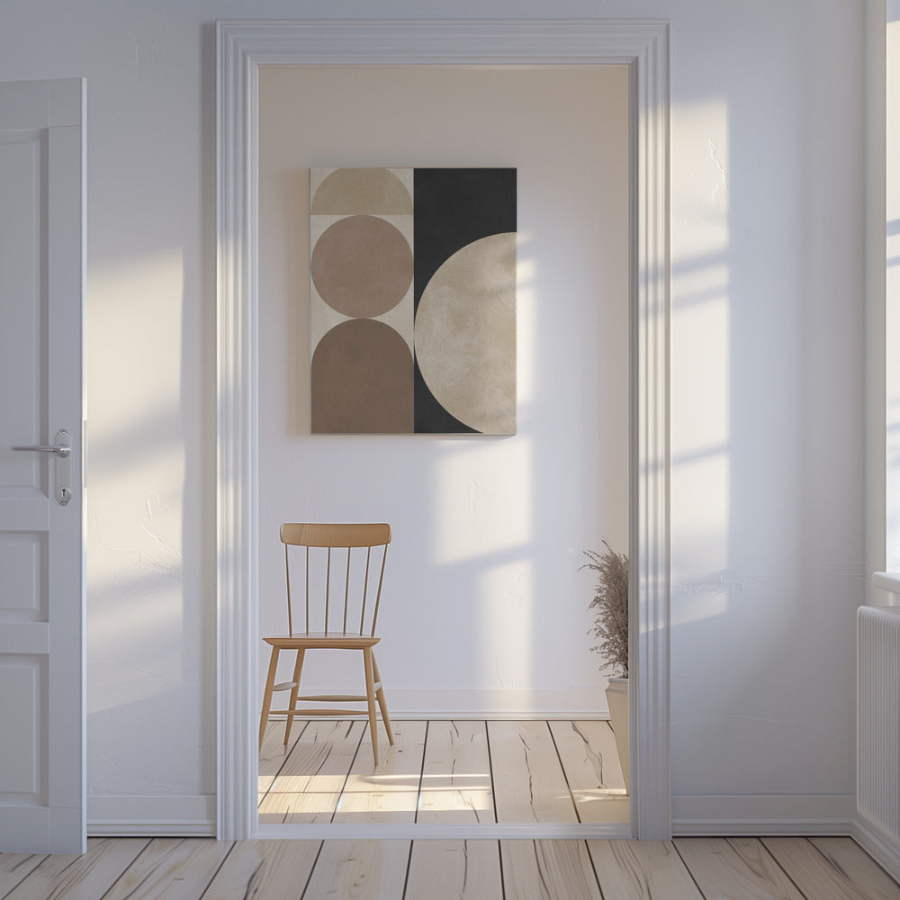 Braune Geometrie 5 | Leinwand