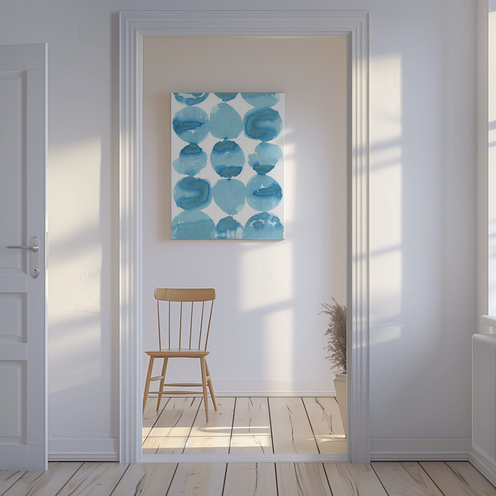 Blaues Aquarell 1 | Leinwand