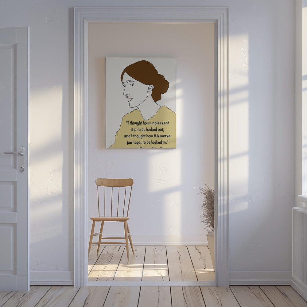 Virginia Woolf Art Gelb | Leinwand