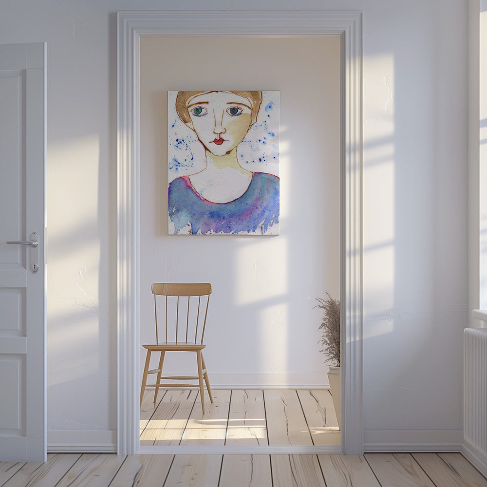 Dame schaut | Leinwand