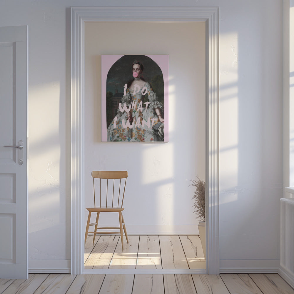 PINK ICH TUE, WAS ICH WILL MAXIMALISTISCHE KUNST | Leinwand