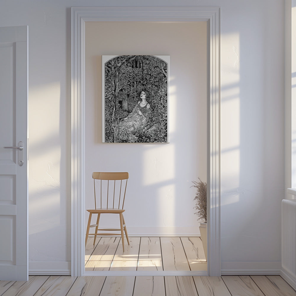 Frau im Wald | Leinwand