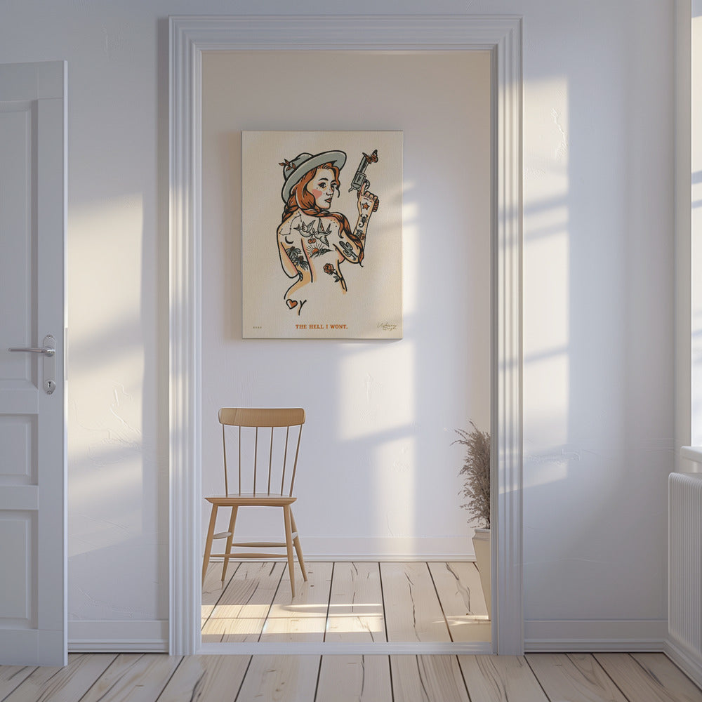 Zum Teufel, ich werde nicht drucken 16x20 | Leinwand