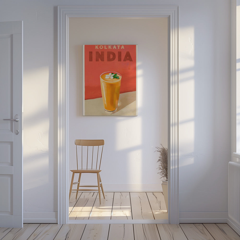 Reiseposter Cocktail Kolkata Indien | Leinwand