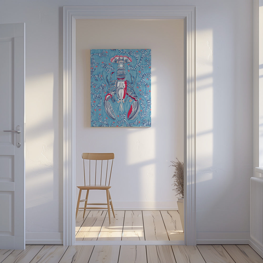 Crustacean Core Sommerblau | Leinwand