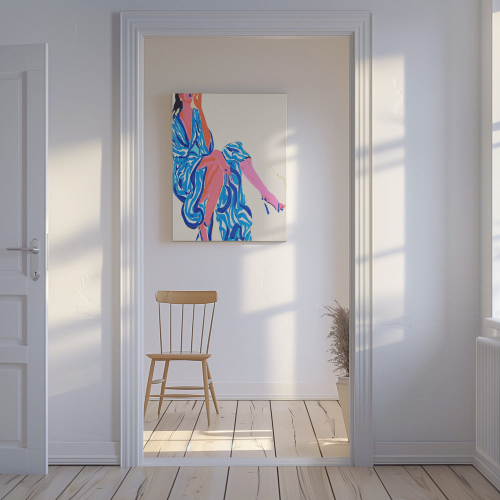 Porträt Frau im Bademantel | Leinwand
