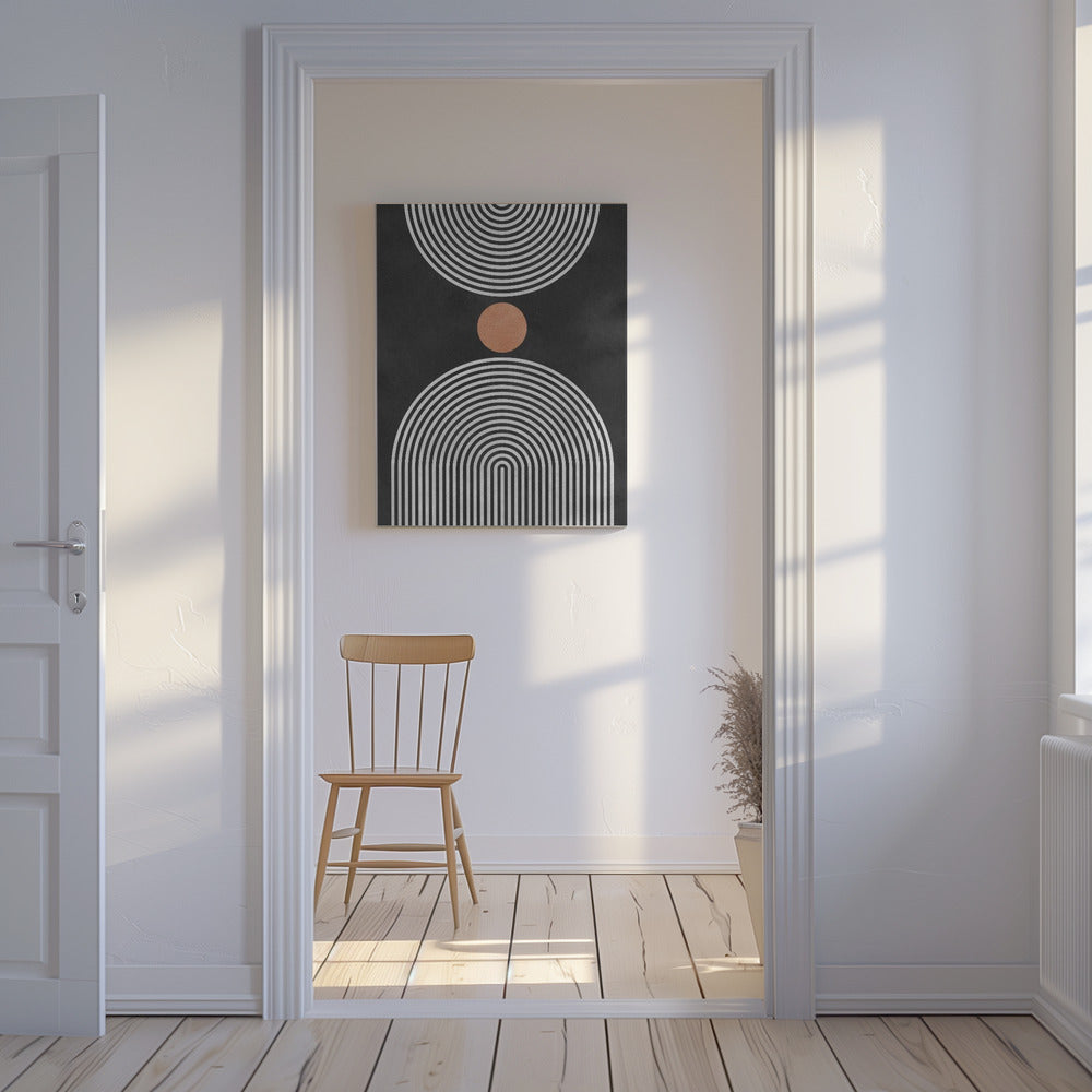 Kreise auf schwarzem Hintergrund 5 | Leinwand
