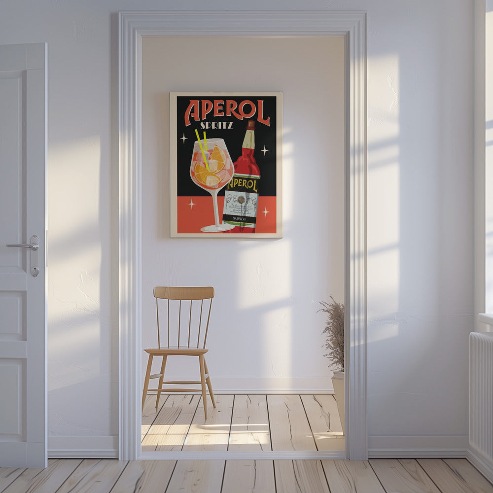 Aperol Spritz_Schwarz | Leinwand