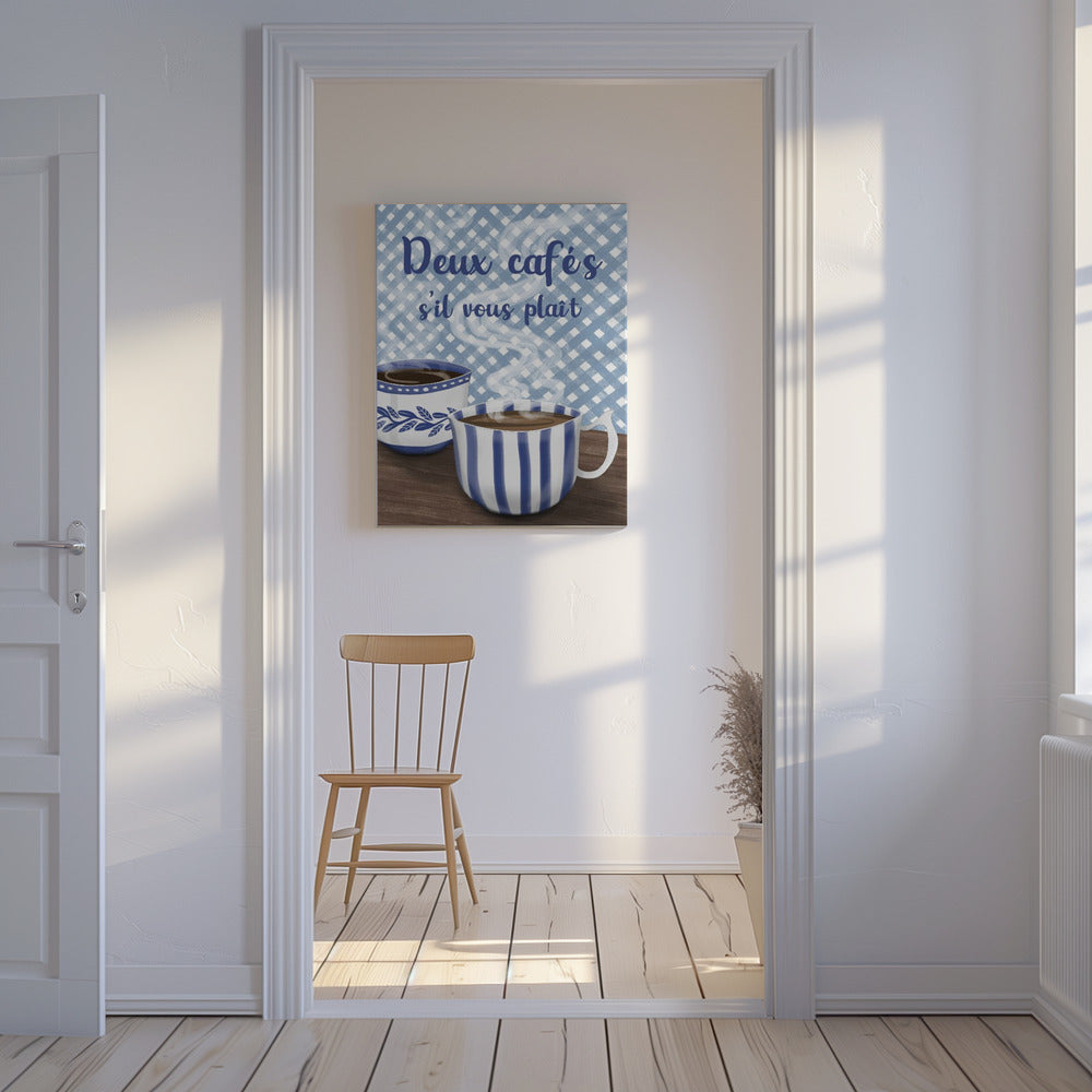 Zwei Kaffee bitte | Leinwand