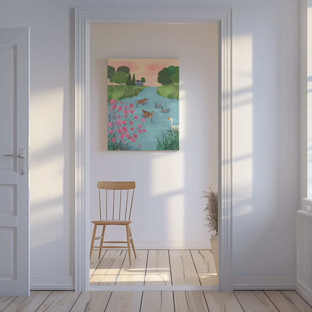 Ducks on Summer Trails | Canvas