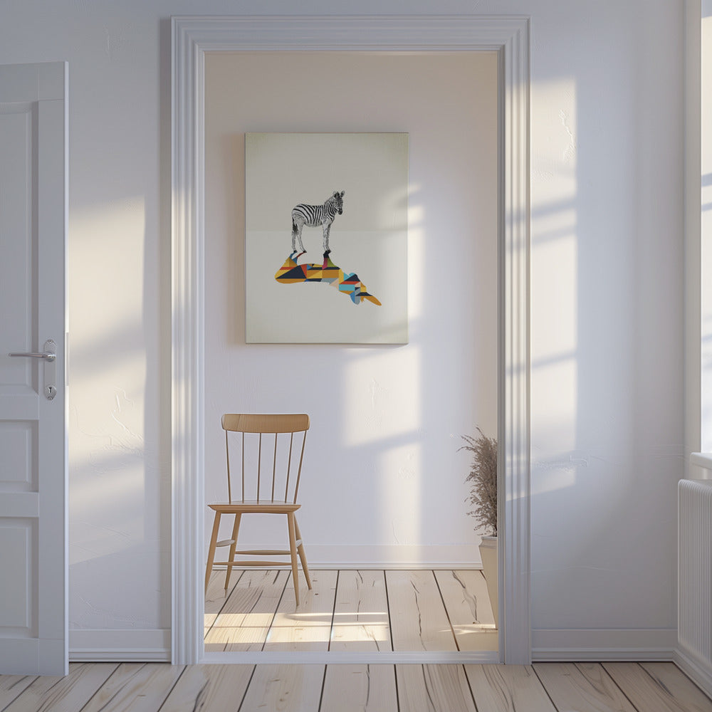 Gehender Schatten, Zebra | Leinwand