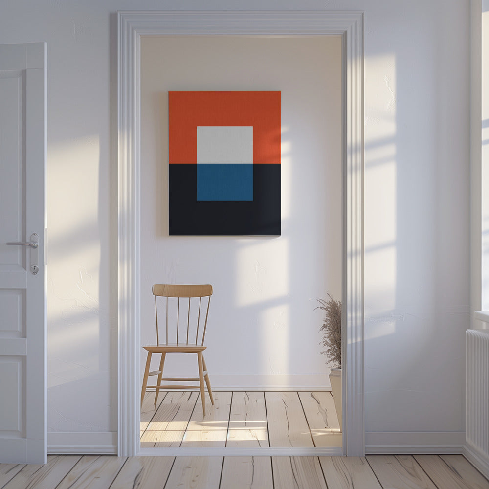 Blau und Rot 3 | Leinwand