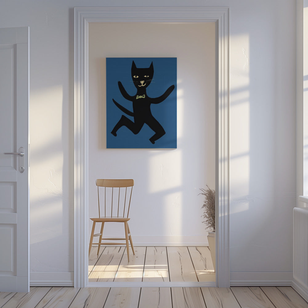 Schwarze Katze | Leinwand