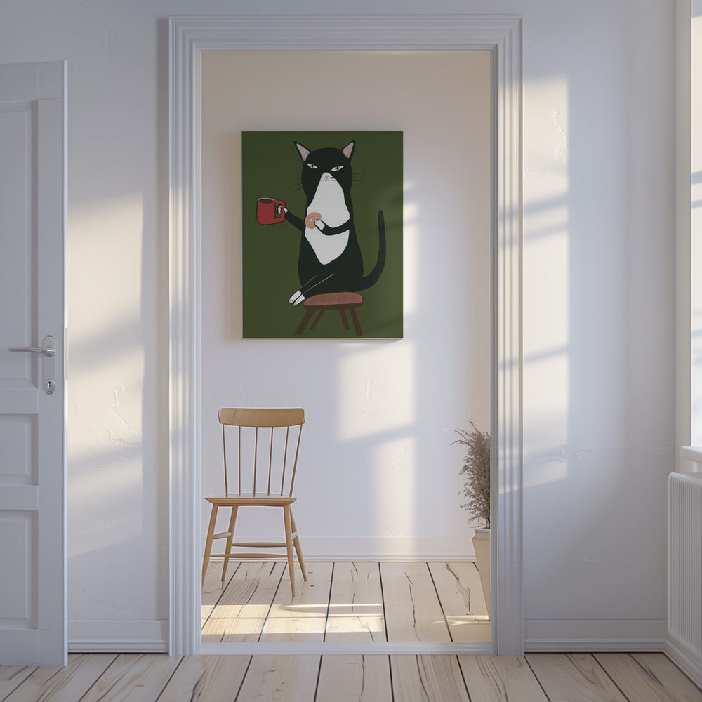 Kaffeekatze | Leinwand