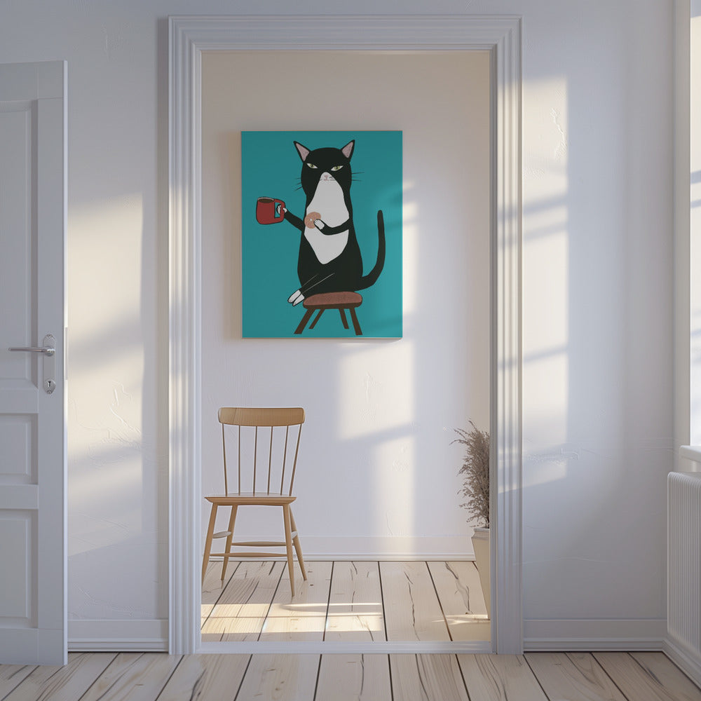 Kaffeekatze | Leinwand
