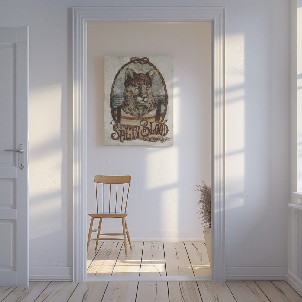 Ozeanische Katze | Leinwand