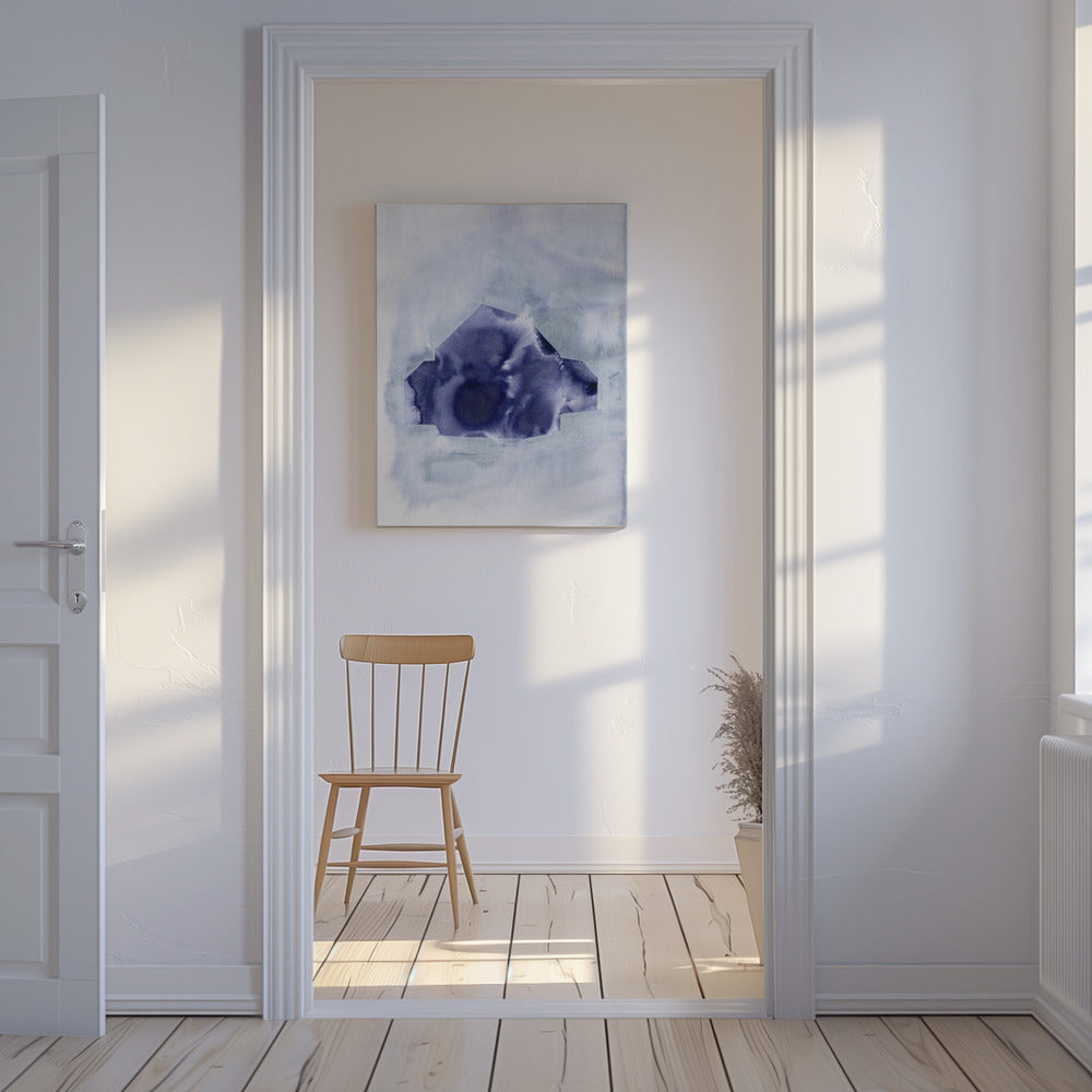 Geometric Shape in Deep Indigo | Canvas
