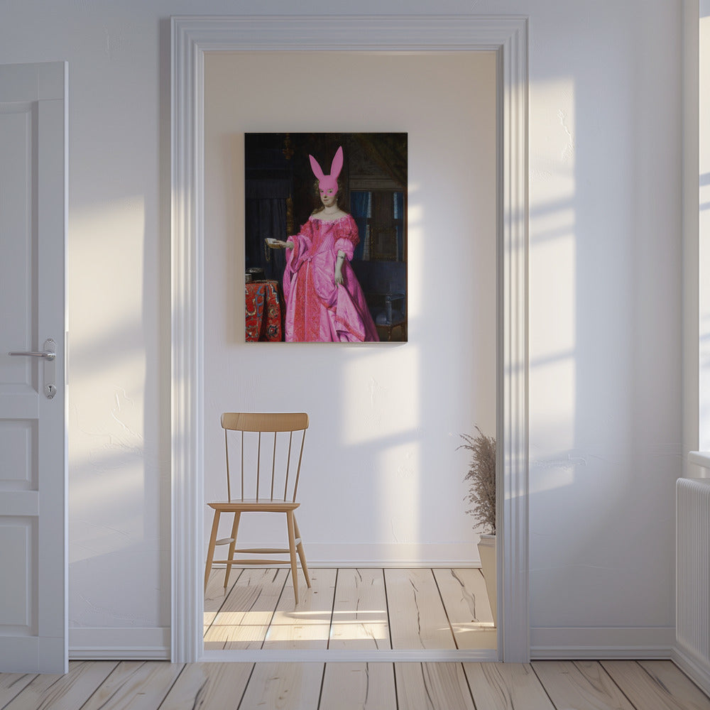 Rosa Maskerade Herzogin | Leinwand