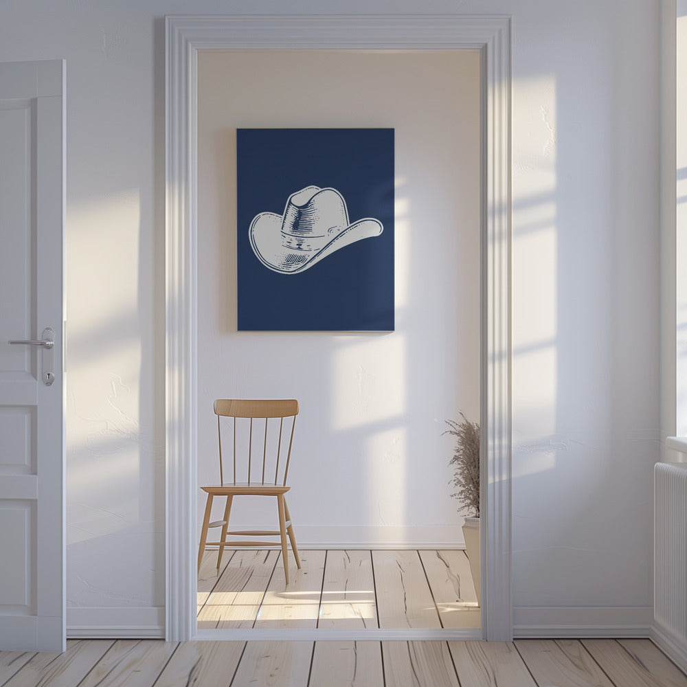 Marineblauer Cowboyhut | Leinwand